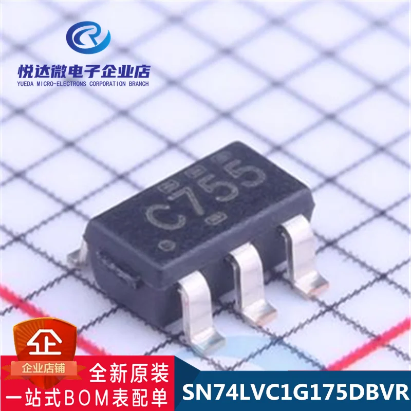 10 шт. новый оригинальный SN74LVC1G175DBVR SN74LVC1G175 SOT23-6 трафаретная печать C755 C75 одноканальный шлепанцы класса D
10 шт. новый оригинальный SN74LVC1G175DBVR SN74LVC1G175 SOT23-6 трафаретная печать C755 C75 одноканальный шлепанцы класса D