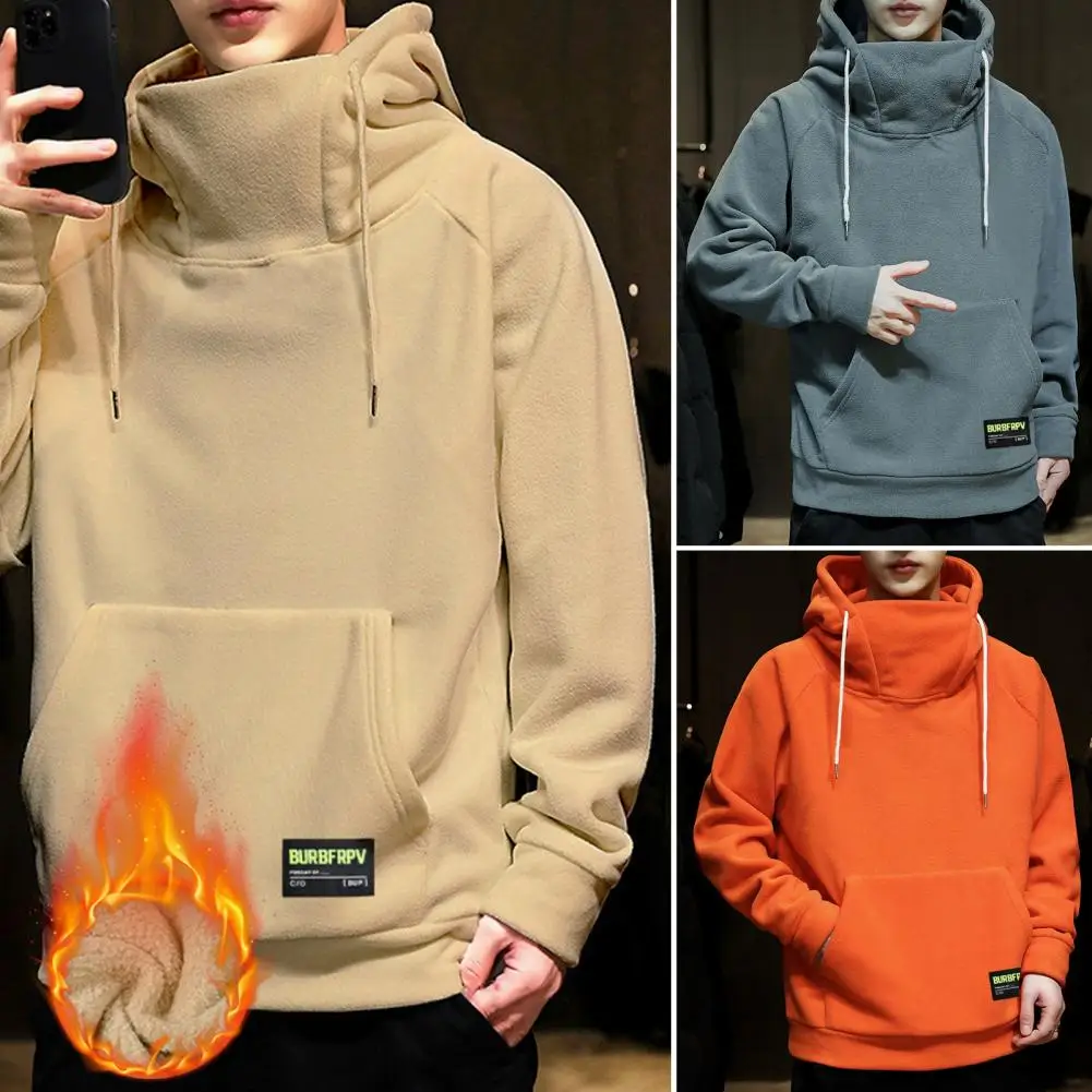 Stylish Spring Hoodie Drawstring Warm Thick Soft Elastic Cuff Men Winter Hoodie 
Stylish Spring Hoodie Drawstring Warm Thick Soft Elastic Cuff Men Winter Hoodie