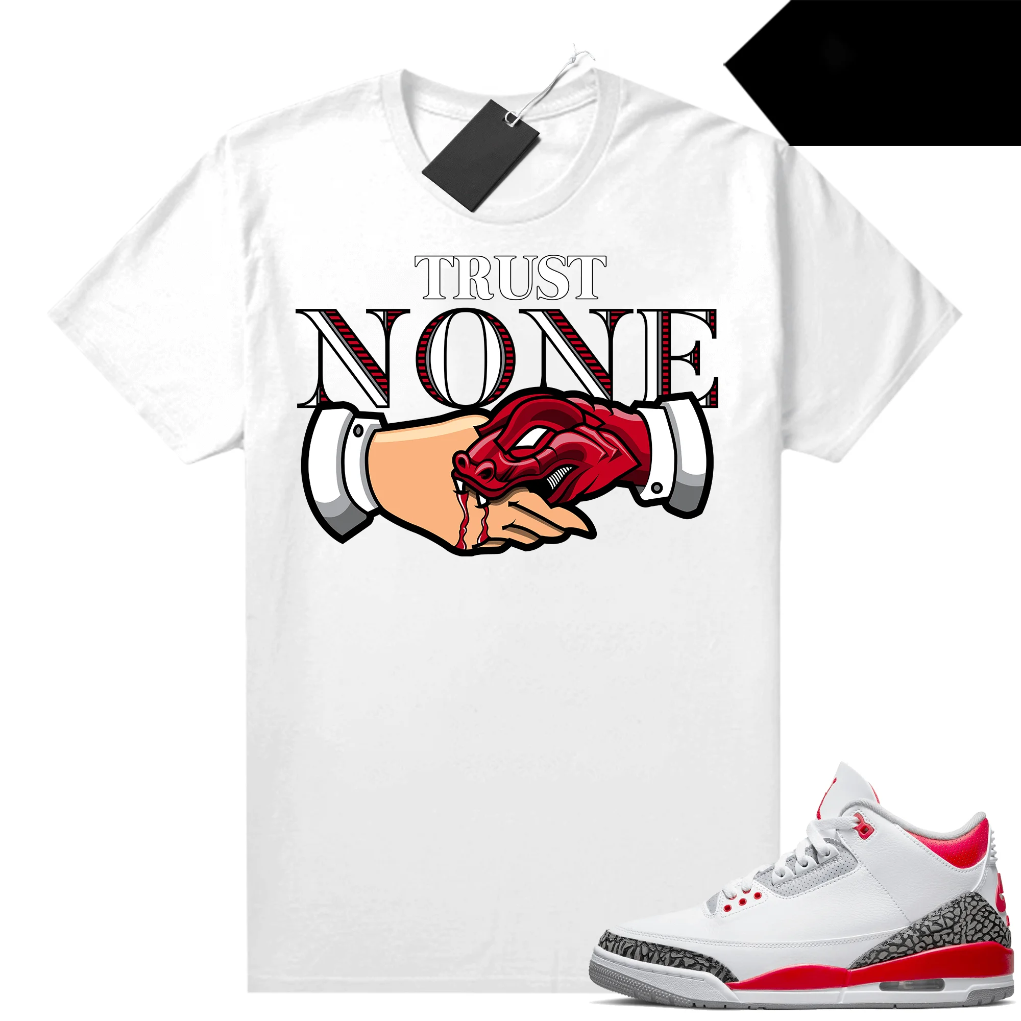 Fire Red 3s Shirts Sneaker Match White Trust None Men's Clothing 100% Cotton Unisex Graphic T Shirts For Men
Fire Red 3s Shirts Sneaker Match White Trust None Men's Clothing 100% Cotton Unisex Graphic T Shirts For Men