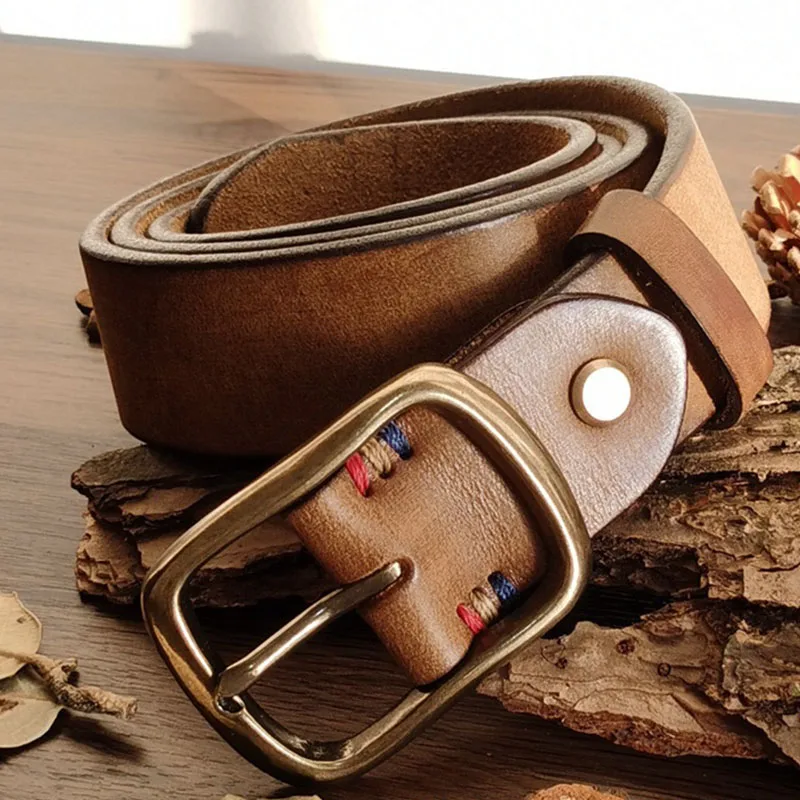 3.8cm Wide Italian Thickened First Layer Cowhide Pure Copper Pin Buckle Belt Luxury Design European And American Men Jeans Belt
3.8cm Wide Italian Thickened First Layer Cowhide Pure Copper Pin Buckle Belt Luxury Design European And American Men Jeans Belt