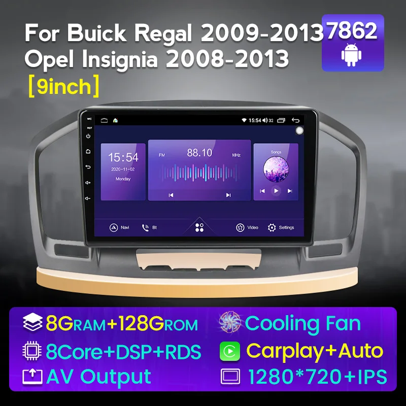 9'' Fellostar 8+128G Android 11 Car Multimedia Player For Buick Regal 2009-2013 Opel Insignia 2008-2013 Stereo Wireless Carplay
9'' Fellostar 8+128G Android 11 Car Multimedia Player For Buick Regal 2009-2013 Opel Insignia 2008-2013 Stereo Wireless Carplay