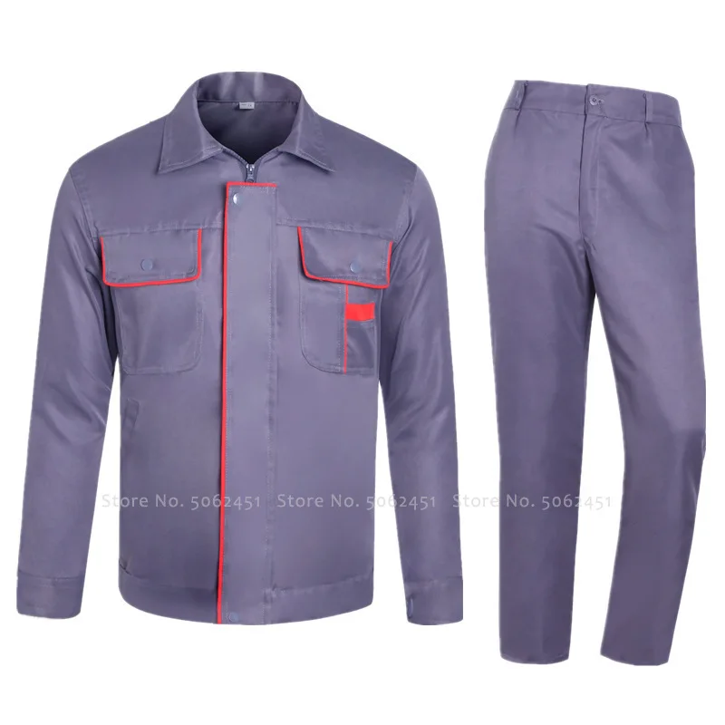 Mens Auto Repair Welding Factory Long Sleeve Coat Tops Pants Coveralls Women Construction Mechanical Work Wear Uniforms Suit Set
Mens Auto Repair Welding Factory Long Sleeve Coat Tops Pants Coveralls Women Construction Mechanical Work Wear Uniforms Suit Set
