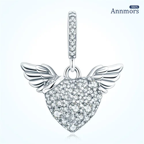 Sparkling Heart And Angel Wings Charms Silver Plated Fit Original Bracelet Charms Zircon Luxury Birthday Gifts
Sparkling Heart And Angel Wings Charms Silver Plated Fit Original Bracelet Charms Zircon Luxury Birthday Gifts