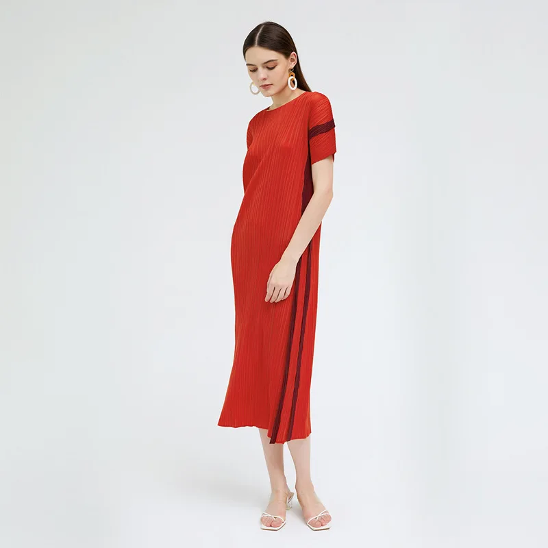 2022 Women's Wear New French Fashion Solid Color Round Neck Long Thin Skirt Minority Stitched Dress Women's Summer
2022 Women's Wear New French Fashion Solid Color Round Neck Long Thin Skirt Minority Stitched Dress Women's Summer