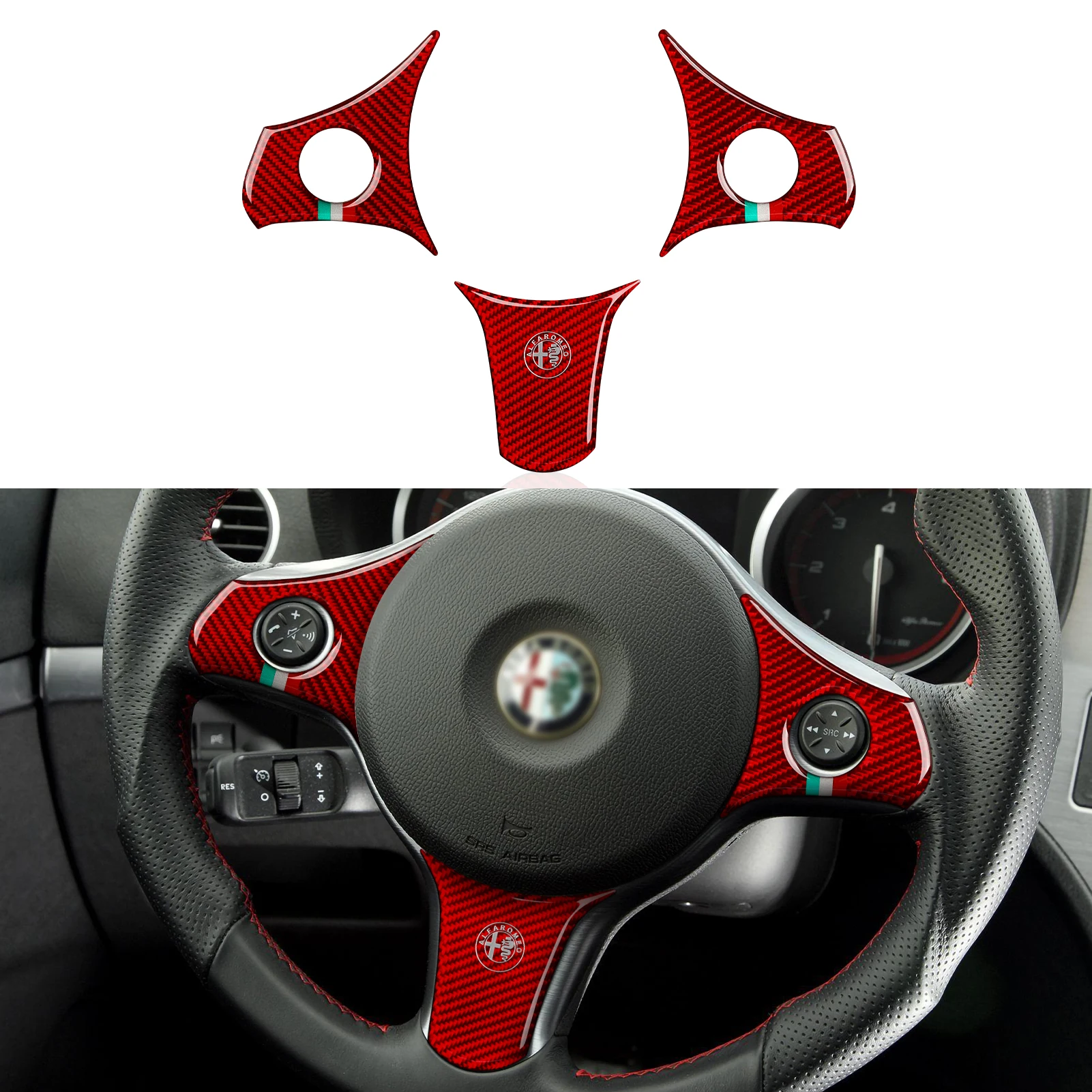 Car Steering Wheel Trim Stickers For Alfa Romeo 159 Brera Spider 2005 2006 2007 2008 2009 2010 2011 Carbon Fiber Accessories
Car Steering Wheel Trim Stickers For Alfa Romeo 159 Brera Spider 2005 2006 2007 2008 2009 2010 2011 Carbon Fiber Accessories