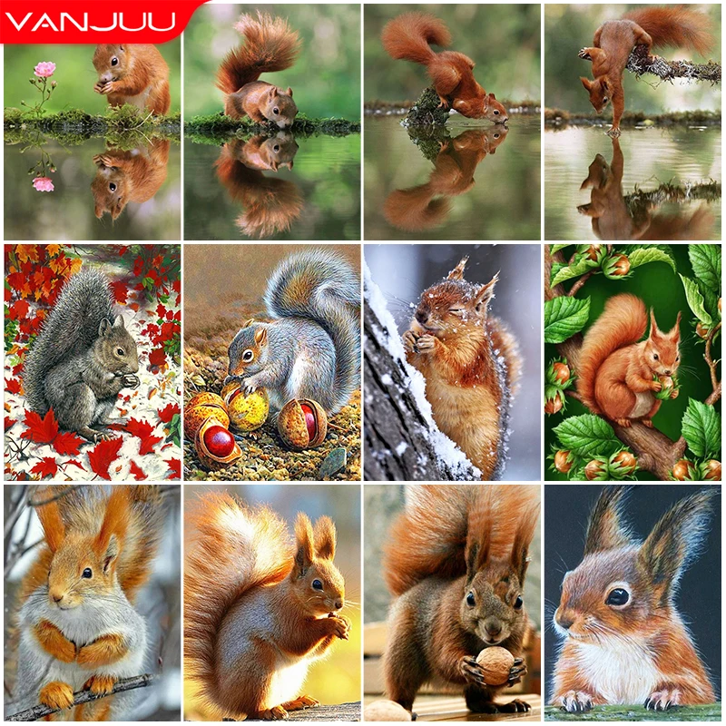 5D DIY Diamond Painting Set Squirrel Diamond Embroidery Animal Diamond Painting Cross Stitch Diamond Mosaic Decoration Gift
5D DIY Diamond Painting Set Squirrel Diamond Embroidery Animal Diamond Painting Cross Stitch Diamond Mosaic Decoration Gift
