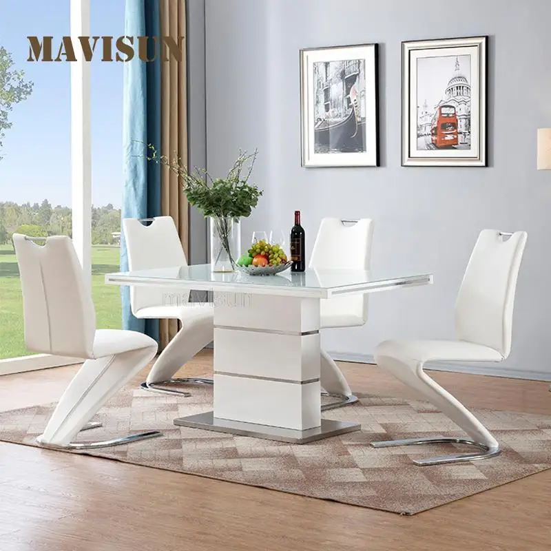 Hot Sale Northern Europe Style White Portable Rectangular Table Dining Set Personality Kitchen Furniture Negotiation Table
Hot Sale Northern Europe Style White Portable Rectangular Table Dining Set Personality Kitchen Furniture Negotiation Table
