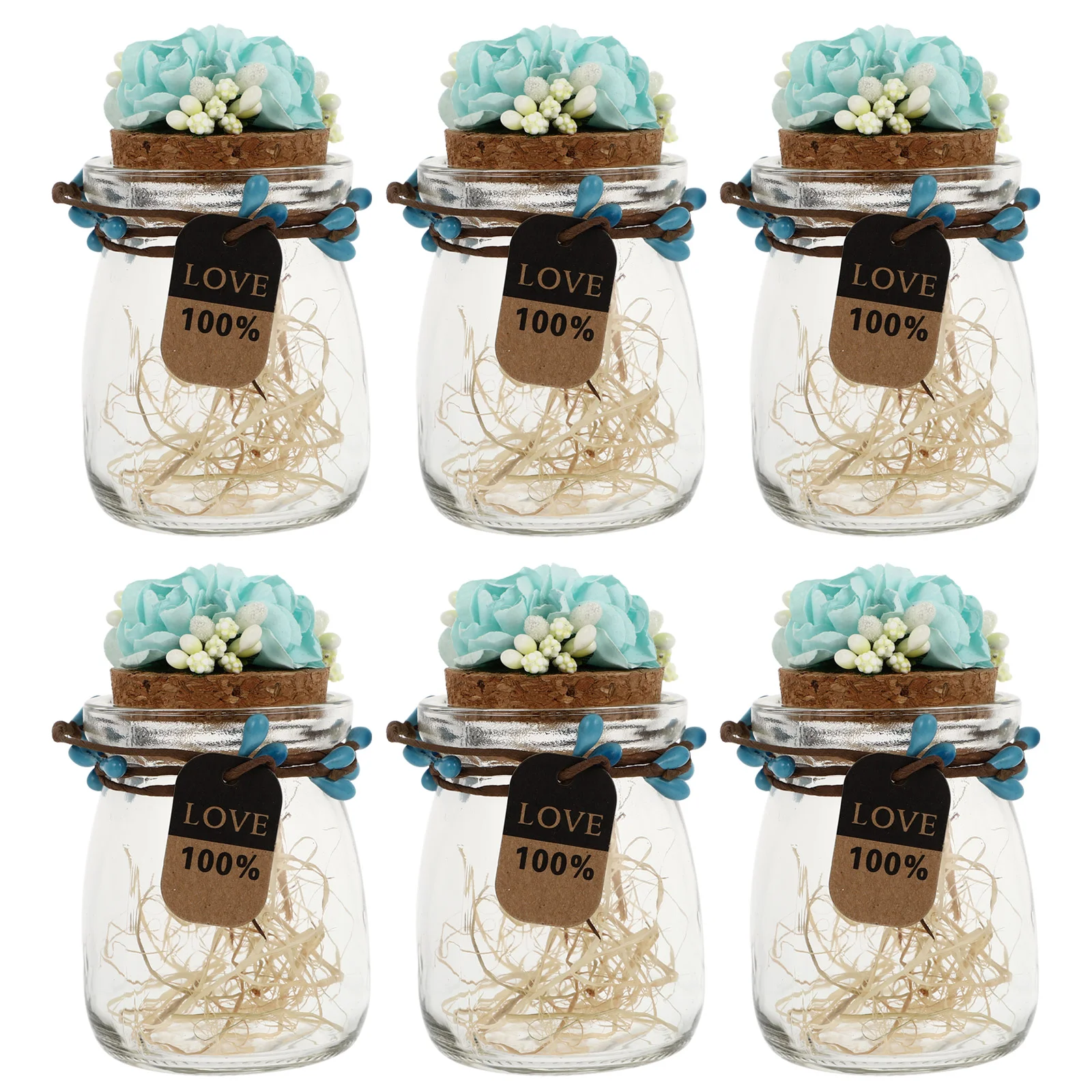6Pcs Home Candy Storage Bottles with Flower Cork for Wedding Home Party
6Pcs Home Candy Storage Bottles with Flower Cork for Wedding Home Party