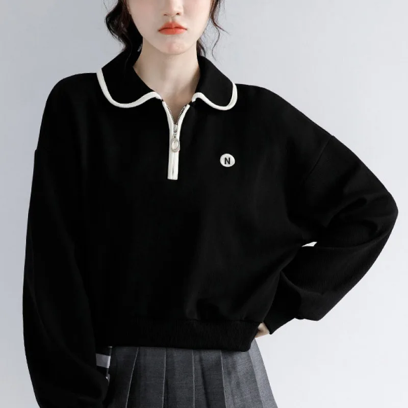 Autumn 2022 New White Long Sleeve Sweater Women's Korean Fashion Casual Polo Collar Half Zipper Short Versatile T-shirt 
Autumn 2022 New White Long Sleeve Sweater Women's Korean Fashion Casual Polo Collar Half Zipper Short Versatile T-shirt