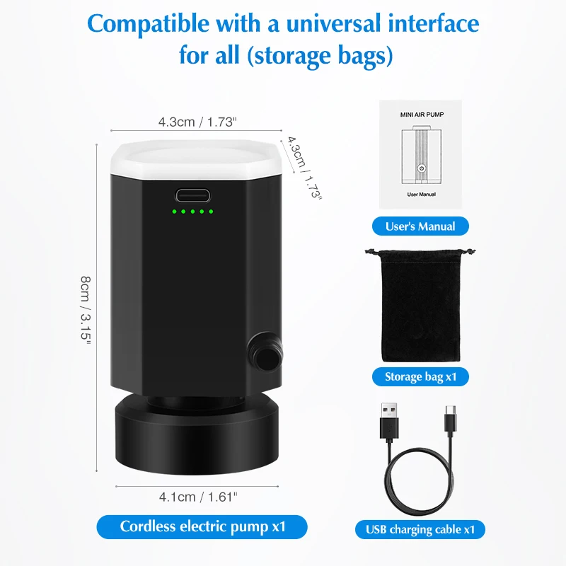 Портативный беспроводной насос TAILI 1600mAh
Портативный беспроводной насос TAILI 1600mAh