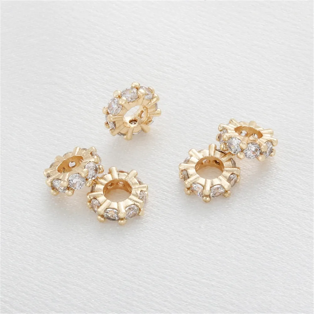 14K gold with zirconia large hole spacer spacer beads diy running ring bracelet necklace beads jewelry accessories
14K gold with zirconia large hole spacer spacer beads diy running ring bracelet necklace beads jewelry accessories