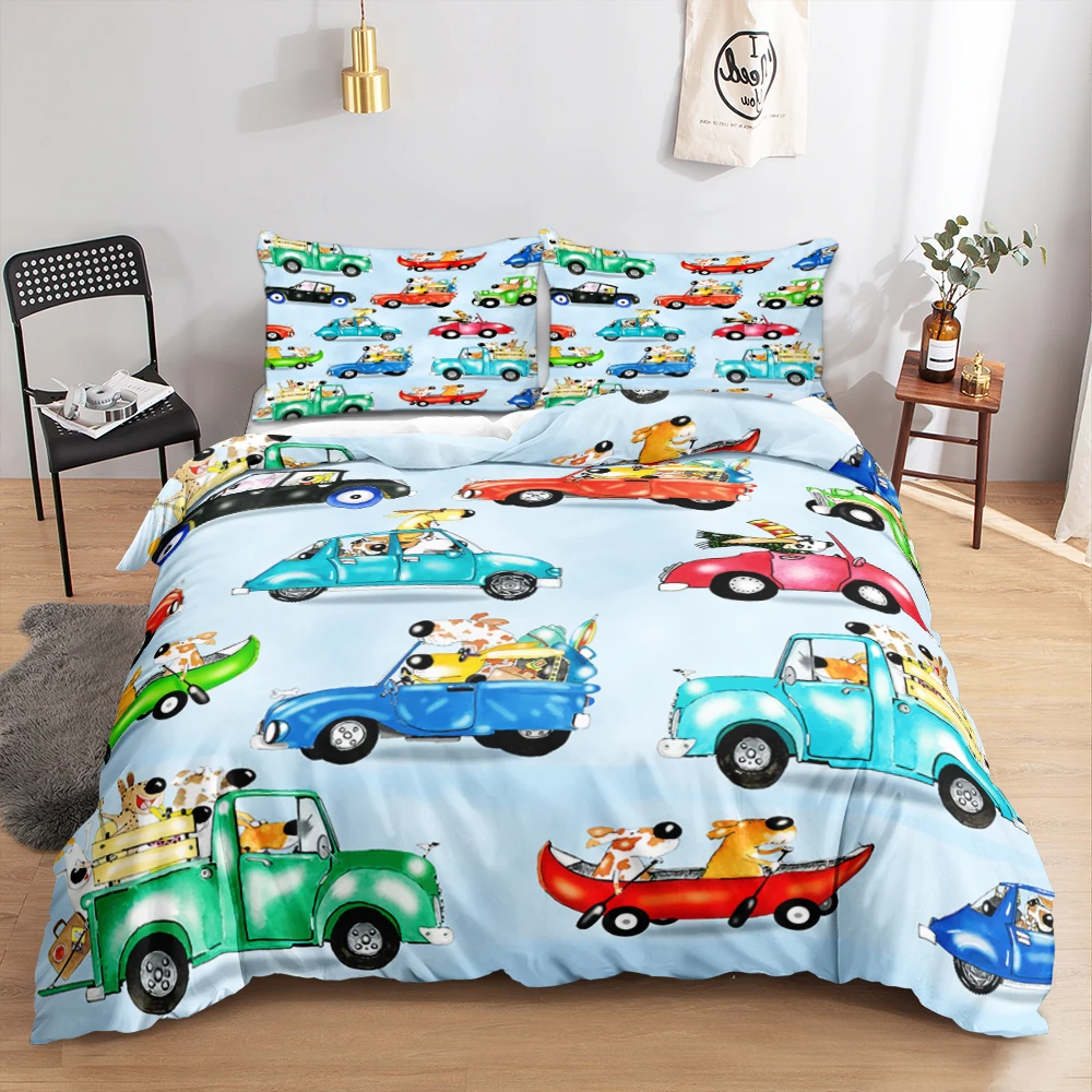 Home Textiles 3 Pcs Cartoon Bedding Set 3D Digital Pickup Truck Printed Duvet Cover Set
Home Textiles 3 Pcs Cartoon Bedding Set 3D Digital Pickup Truck Printed Duvet Cover Set