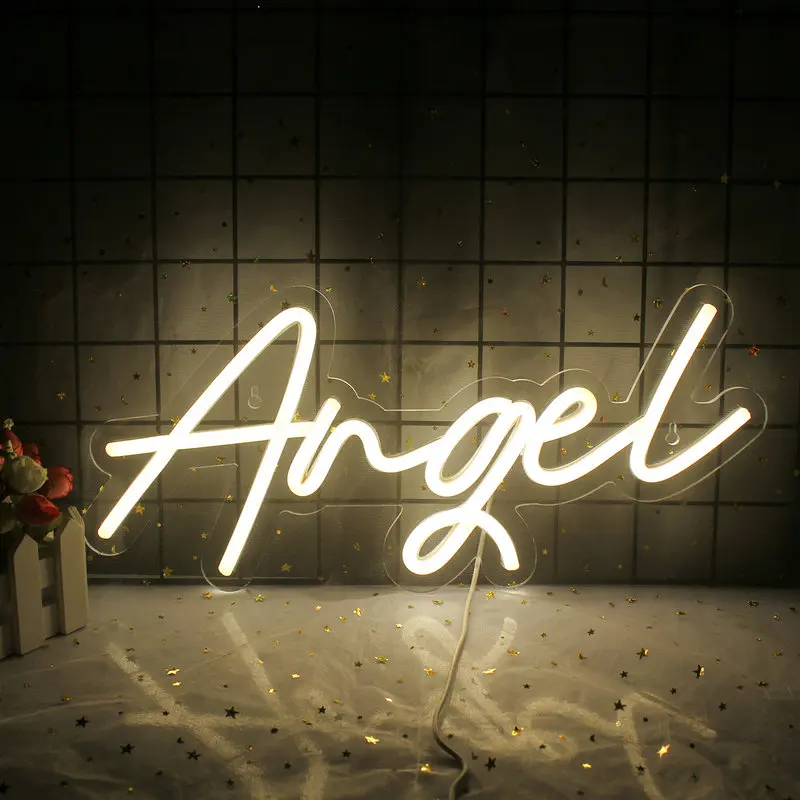 Hot Selling Neon LED Neon Sign Angel Night Light USB Powered Neon For Kids Room Decor Shop Bedroom Home Acrylic Neon Decor
Hot Selling Neon LED Neon Sign Angel Night Light USB Powered Neon For Kids Room Decor Shop Bedroom Home Acrylic Neon Decor