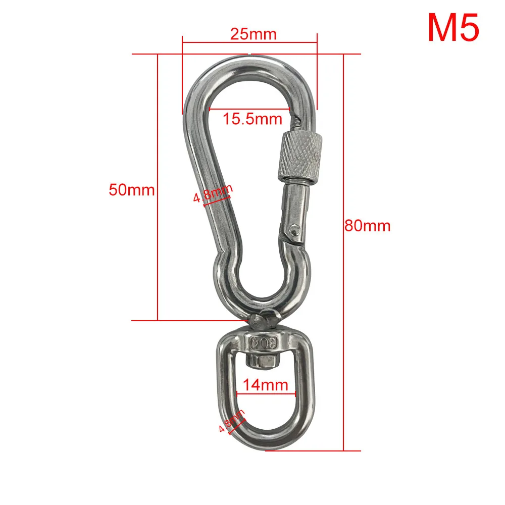 Поворотные карабины из нержавеющей стали, фиксирующая пряжка для поводка для собаки, быстроразъемная пряжка, карабин, зажимы для выгула собак, рюкзак для кемпинга
Поворотные карабины из нержавеющей стали, фиксирующая пряжка для поводка для собаки, быстроразъемная пряжка, карабин, зажимы для выгула собак, рюкзак для кемпинга