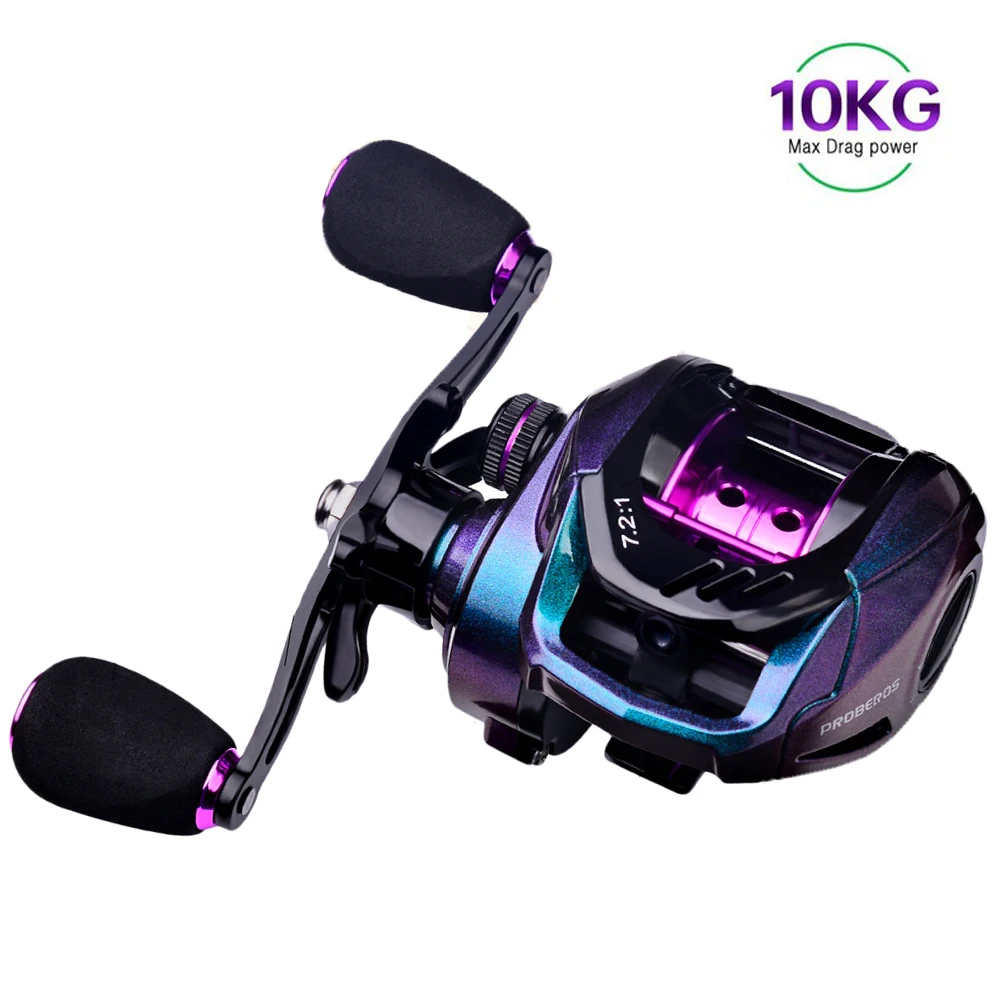 Baitcasting Reel Metal Spool 10KG Max Drag 7.2:1 High Speed Fishing Reel Gear Ratio Ultra-Light Fishing Reels Freshwater Tackle
Baitcasting Reel Metal Spool 10KG Max Drag 7.2:1 High Speed Fishing Reel Gear Ratio Ultra-Light Fishing Reels Freshwater Tackle