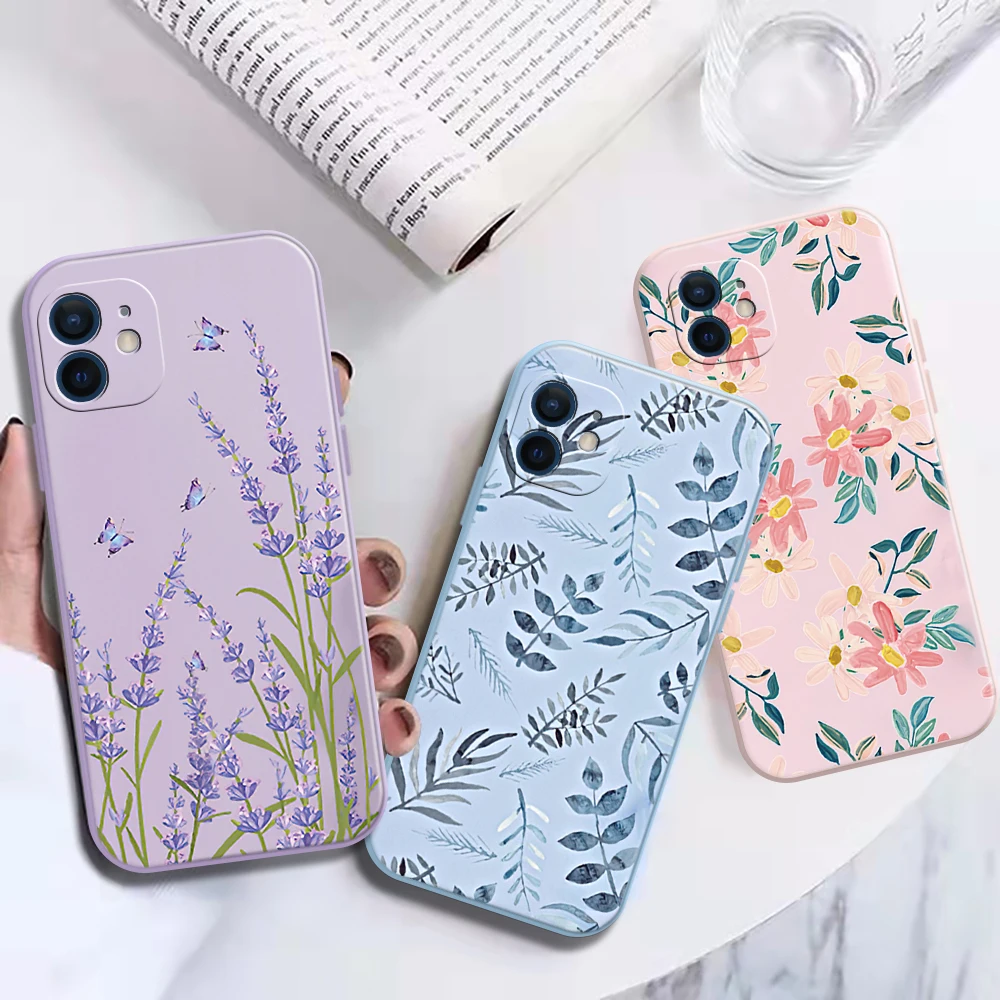 Flower Phone Case For iPhone 11 12 13 Pro MAX Mini 6 7 8 6S Plus X XR XS SE 2020 Soft Leaves Lavender Painting Funda Back Cover
Flower Phone Case For iPhone 11 12 13 Pro MAX Mini 6 7 8 6S Plus X XR XS SE 2020 Soft Leaves Lavender Painting Funda Back Cover