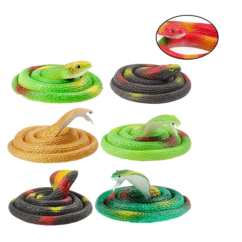 

Snake Toy Snakes Rubber Realistic Fake Halloween Toys Pranks Prank Simulated Prop Party Scary Trick Artificial Props Birds Keep