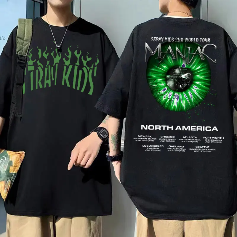 Korean Stray Kids 2nd World Tour Maniac Harajuku Logo Print Tshirt Oversized Unisex Tee Shirt Men Women Casual Cotton T-shirt
Korean Stray Kids 2nd World Tour Maniac Harajuku Logo Print Tshirt Oversized Unisex Tee Shirt Men Women Casual Cotton T-shirt