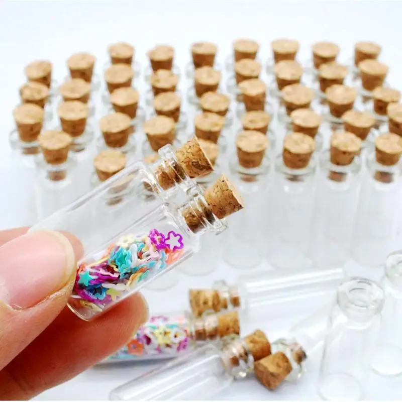 10 Pcs 1*2.8cm Mini Glass Bottle Small Tiny Clear Cork Jar Glass Bottles Glass Wishing Stopper Transparent Bottle Multifunction
10 Pcs 1*2.8cm Mini Glass Bottle Small Tiny Clear Cork Jar Glass Bottles Glass Wishing Stopper Transparent Bottle Multifunction