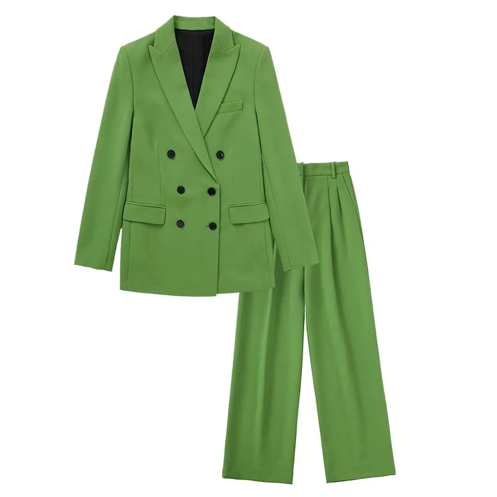 Women's 2022 Fashion New Double Breasted Slim Fit Solid Color Blazer Retro Leisure Female Chic Jacket Mid Waist Pants Suit
Women's 2022 Fashion New Double Breasted Slim Fit Solid Color Blazer Retro Leisure Female Chic Jacket Mid Waist Pants Suit