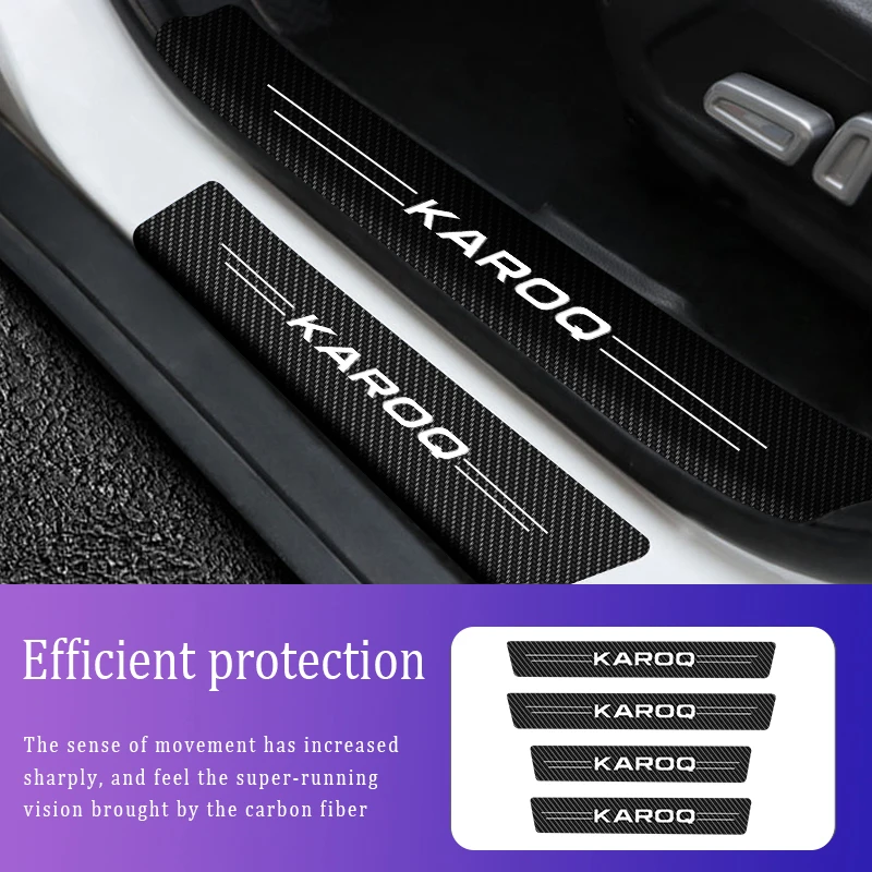 4Pieces/Set Car Door Threshold Strip For Skoda Karoq Logo Styling Sticker Auto Carbon Fiber Scratch Resistant Decals Accessories
4Pieces/Set Car Door Threshold Strip For Skoda Karoq Logo Styling Sticker Auto Carbon Fiber Scratch Resistant Decals Accessories