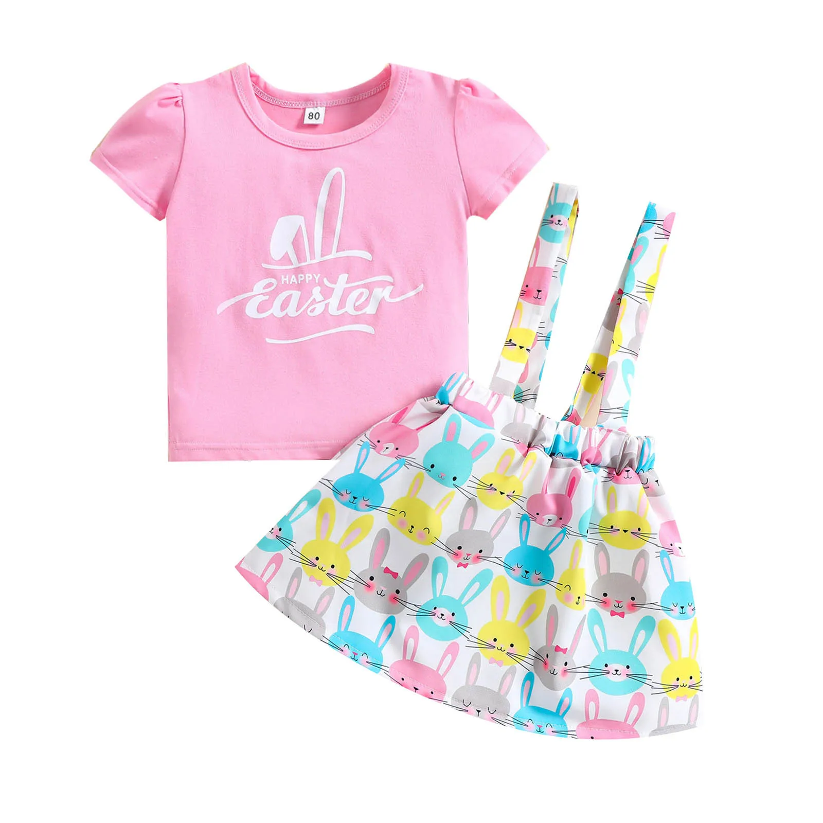 Rabbit Set Outfits Toddler Kids Bunny Girls Easter Baby Suspenders Princess Print Tops Skirts Girls Born Baby Clothes
Rabbit Set Outfits Toddler Kids Bunny Girls Easter Baby Suspenders Princess Print Tops Skirts Girls Born Baby Clothes