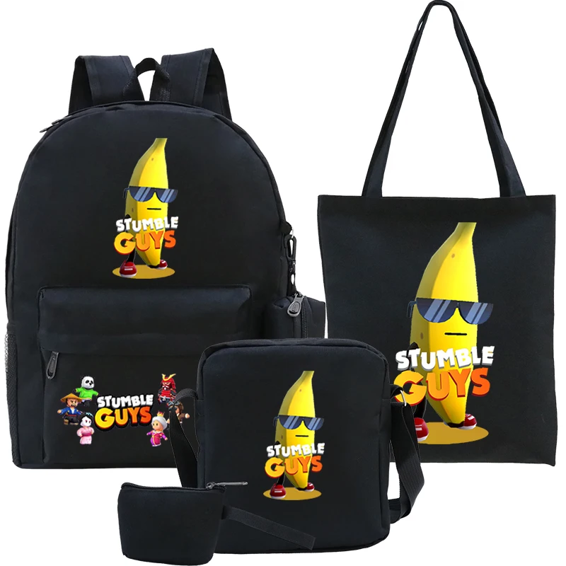Kawaii Banana Cartoon School Bag for Student Stumble Guys Funny Rucksack 5pcs/set Canva Storage Bags Backpack Women Tote Bag
Kawaii Banana Cartoon School Bag for Student Stumble Guys Funny Rucksack 5pcs/set Canva Storage Bags Backpack Women Tote Bag