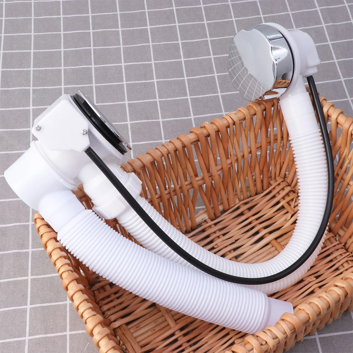 Bathtub Up Tub Drains Strainer Bathroom Plastic Bath Waste with Overflow Kit Drainer Set Drains Accessories Bathroom (White)
Bathtub Up Tub Drains Strainer Bathroom Plastic Bath Waste with Overflow Kit Drainer Set Drains Accessories Bathroom (White)