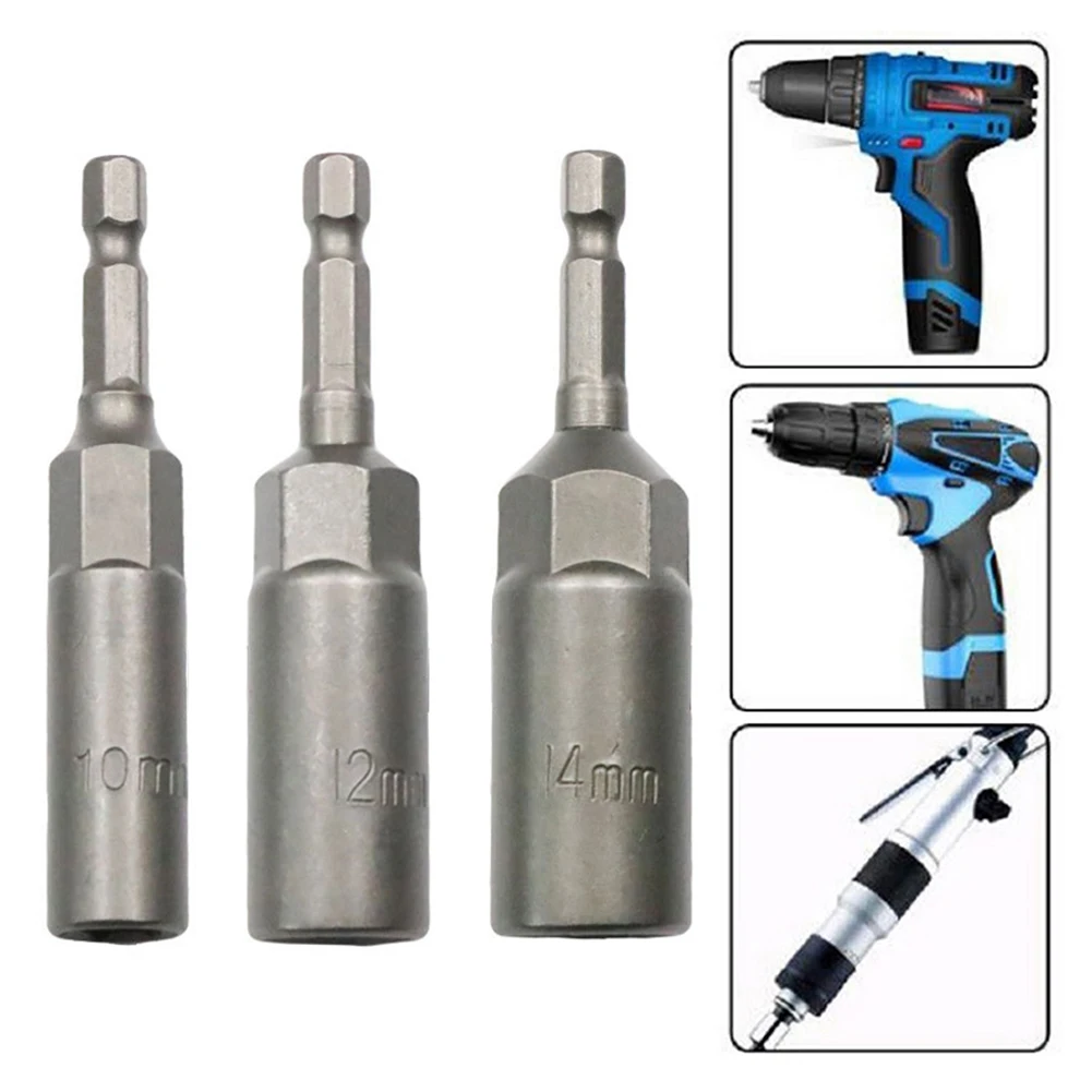 3pcs 80mm Hex Socket Impact Socket Magnetic Nut 10-14mm Driver Adapter Socket Wrench Set Extension Sleeve Repairing Tool
3pcs 80mm Hex Socket Impact Socket Magnetic Nut 10-14mm Driver Adapter Socket Wrench Set Extension Sleeve Repairing Tool