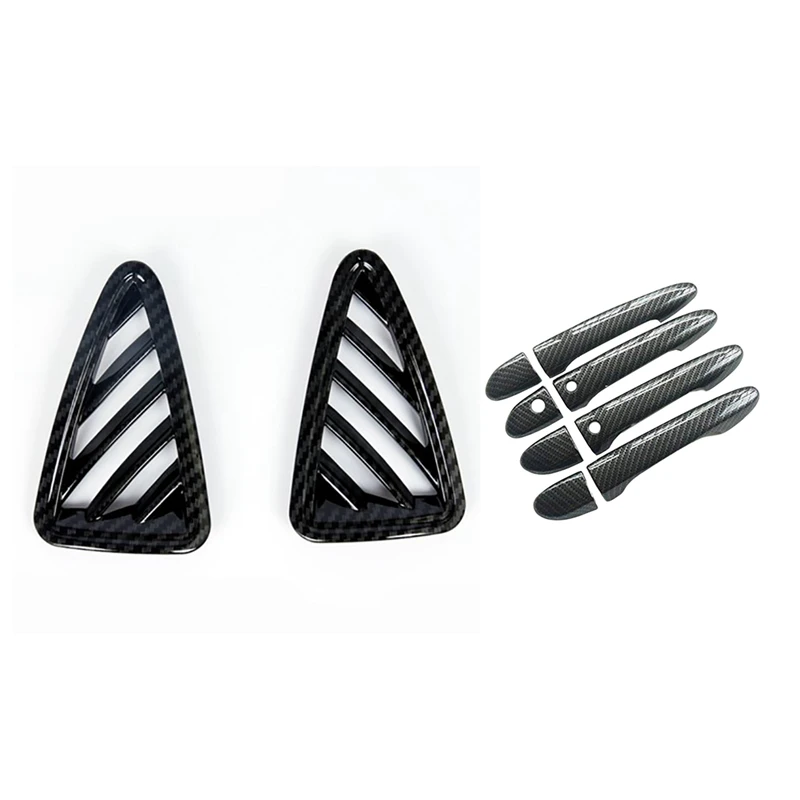 8 Pcs Sport Carbon Fiber Style Door Handle Cover Trim & 2 Pcs Air Conditioner Vent Outlet Panel Trim Cover
8 Pcs Sport Carbon Fiber Style Door Handle Cover Trim & 2 Pcs Air Conditioner Vent Outlet Panel Trim Cover