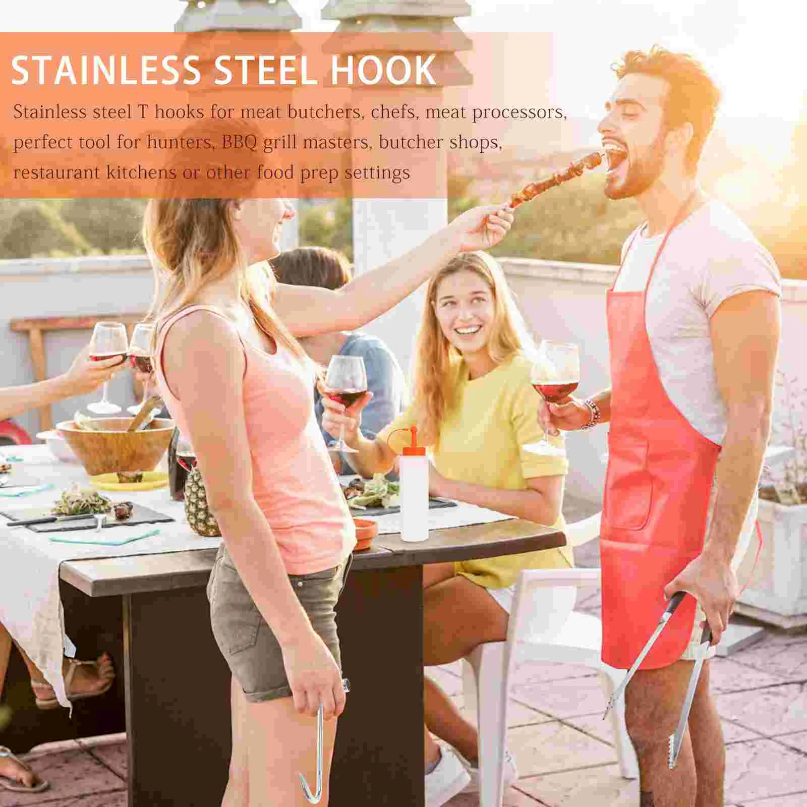 2 Pcs T-hook Cooking Meat Stainless Steel Hooks Pork Hanger Metal Clothes Grill Lifting Butcher Coat
2 Pcs T-hook Cooking Meat Stainless Steel Hooks Pork Hanger Metal Clothes Grill Lifting Butcher Coat