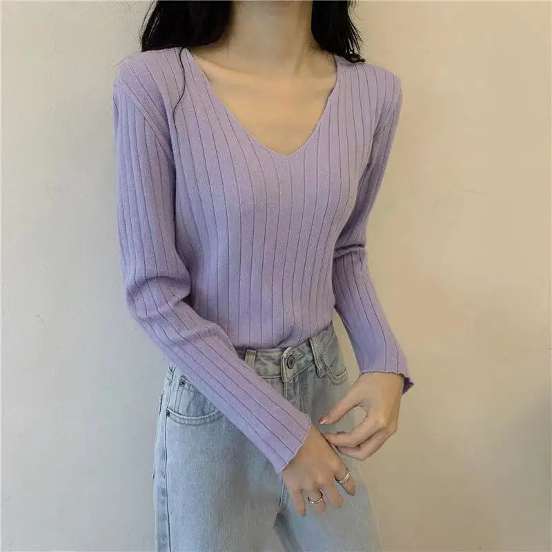 2022 Spring Autumn V-neck Sexy Women Slim Sweater Cross Hollow Out Long Sleeve Knit Sweater Chic Elegant Lady Solid Knitted Tops
2022 Spring Autumn V-neck Sexy Women Slim Sweater Cross Hollow Out Long Sleeve Knit Sweater Chic Elegant Lady Solid Knitted Tops