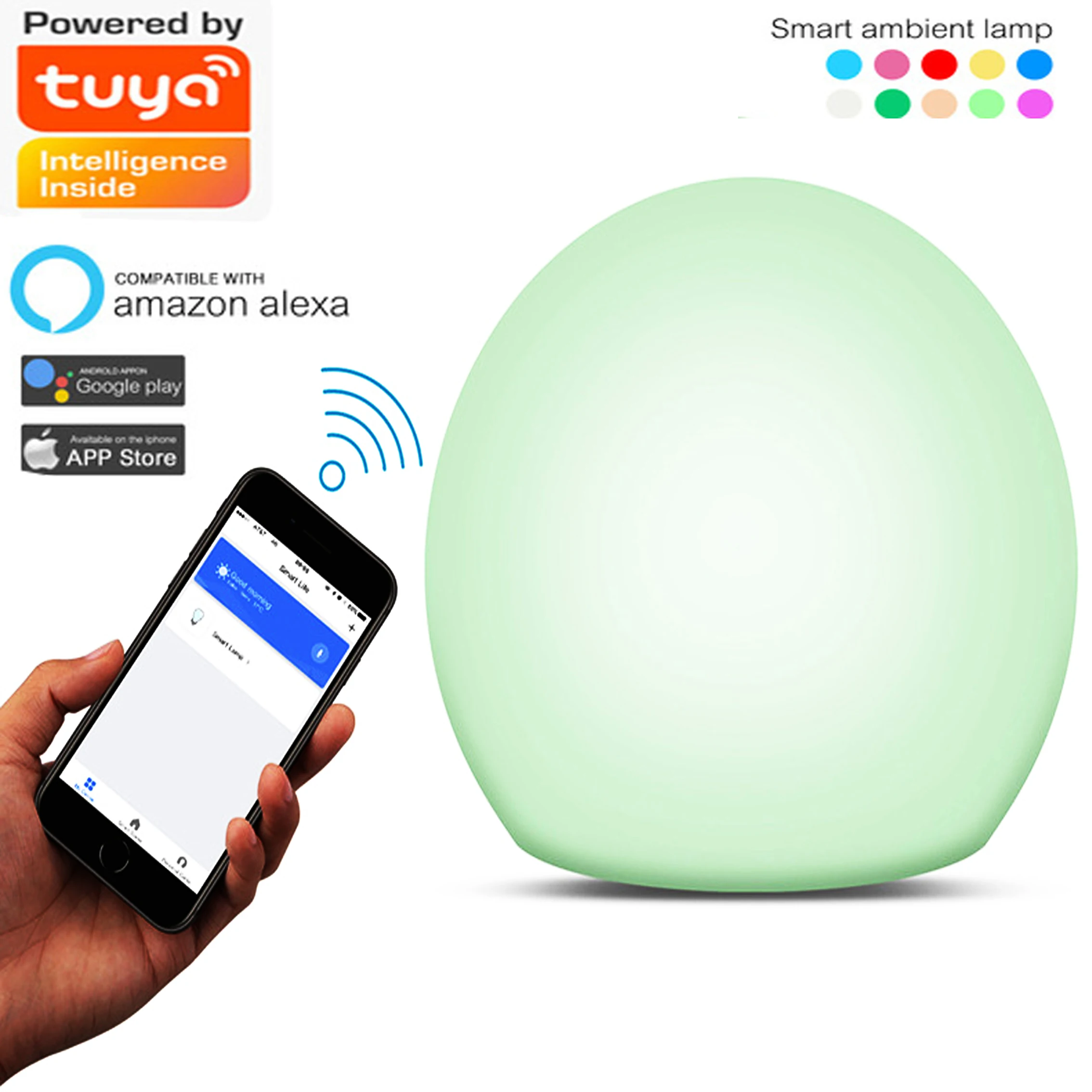 Smart Table Lamp Dimmable Bedside Lamps for Bedrooms, Night Lights for Kids RGB Color Changing Works with Alexa & App Control
Smart Table Lamp Dimmable Bedside Lamps for Bedrooms, Night Lights for Kids RGB Color Changing Works with Alexa & App Control