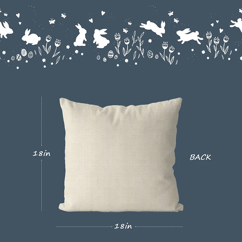 4 Pack Easter Decorations Pillow Covers 18X18 Inch For Bunny Rabbit Home Decor Throw Pillows Cover
4 Pack Easter Decorations Pillow Covers 18X18 Inch For Bunny Rabbit Home Decor Throw Pillows Cover