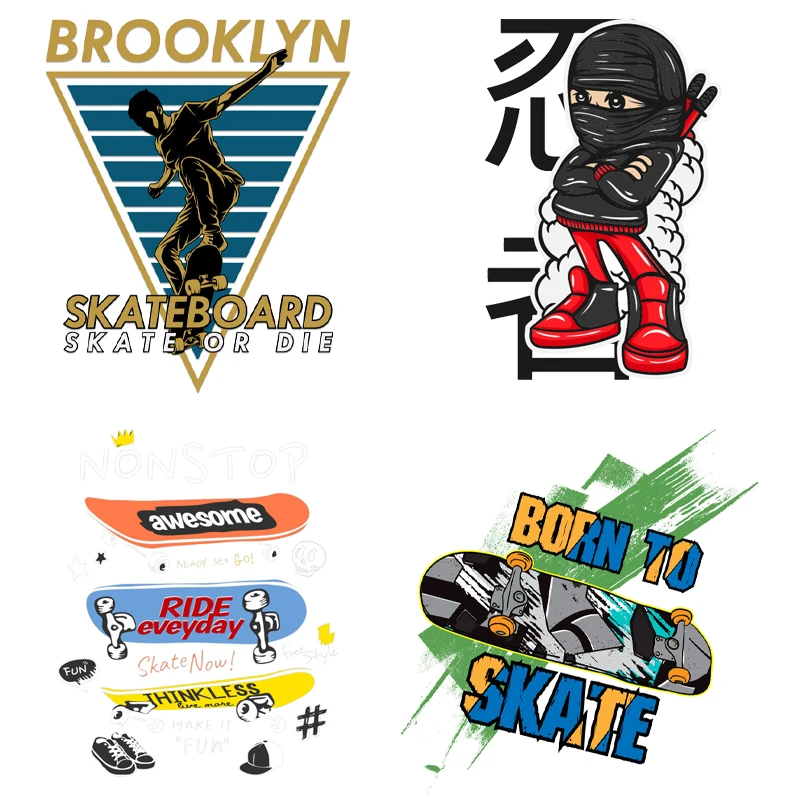 Cartoon Skateboarders Iron on Patches Flex Fusible Transfer Emblem Textile Stickers Heat-adhesive Patches Diy Textile Sticker
Cartoon Skateboarders Iron on Patches Flex Fusible Transfer Emblem Textile Stickers Heat-adhesive Patches Diy Textile Sticker