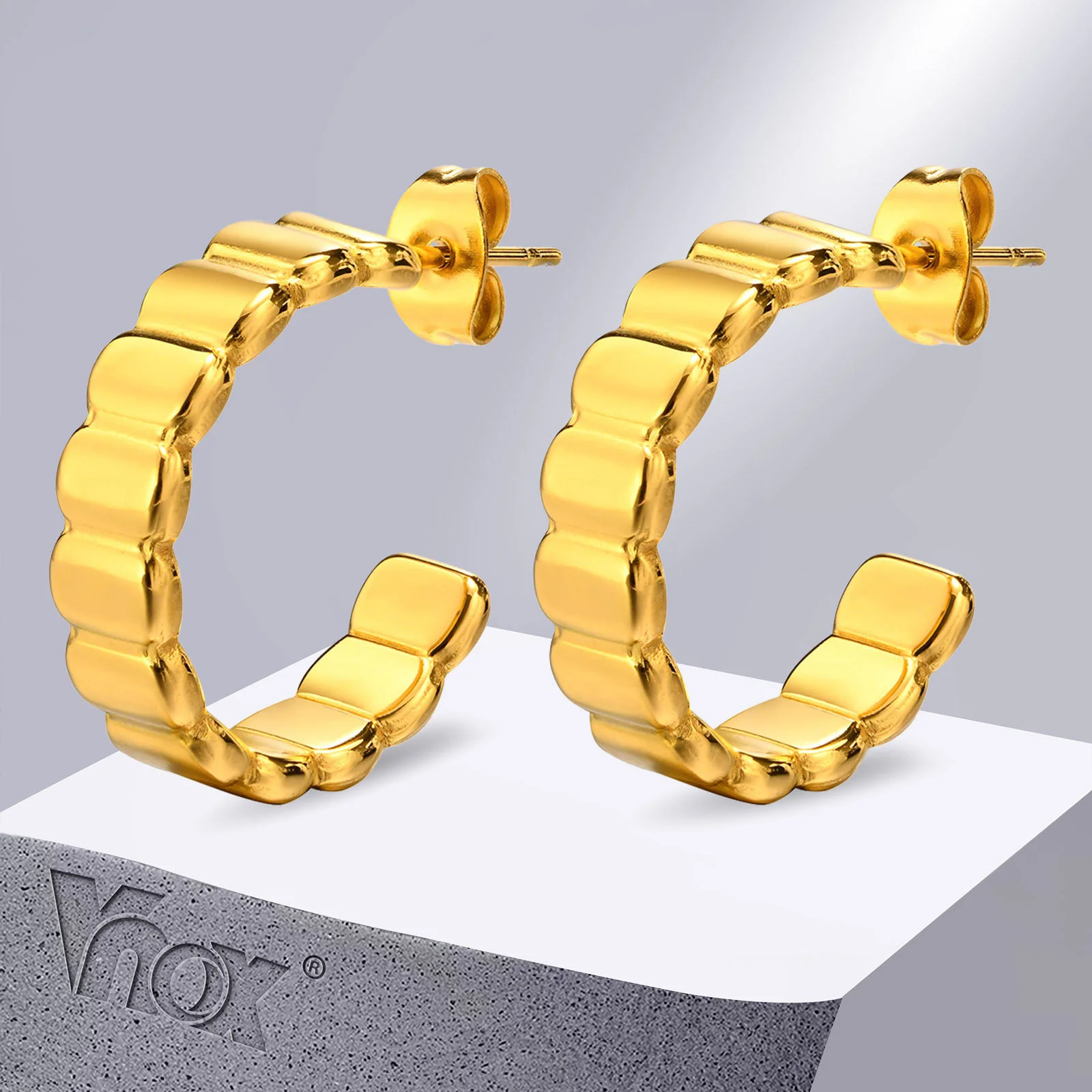 Vnox Chic Small Rectangle Geometric Hopp Earrings Women Gift Jewelry,Gold Color Stainless Steel Birthday Party Street Wear
Vnox Chic Small Rectangle Geometric Hopp Earrings Women Gift Jewelry,Gold Color Stainless Steel Birthday Party Street Wear