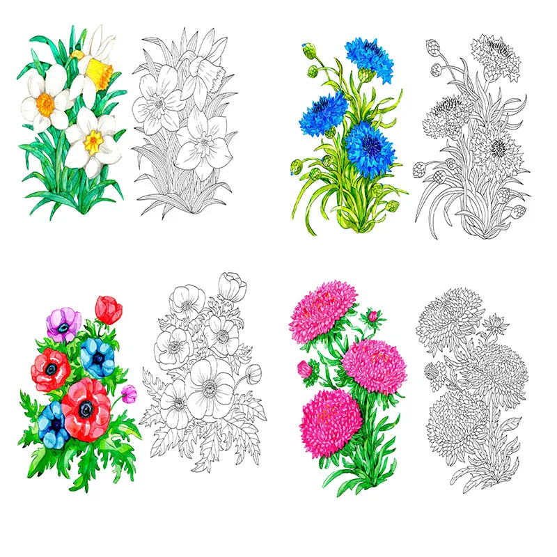 

AZSG 2023 New Flower leaves Clear Stamps For DIY Scrapbooking/Card Making/Album Decorative Silicone Seals Crafts