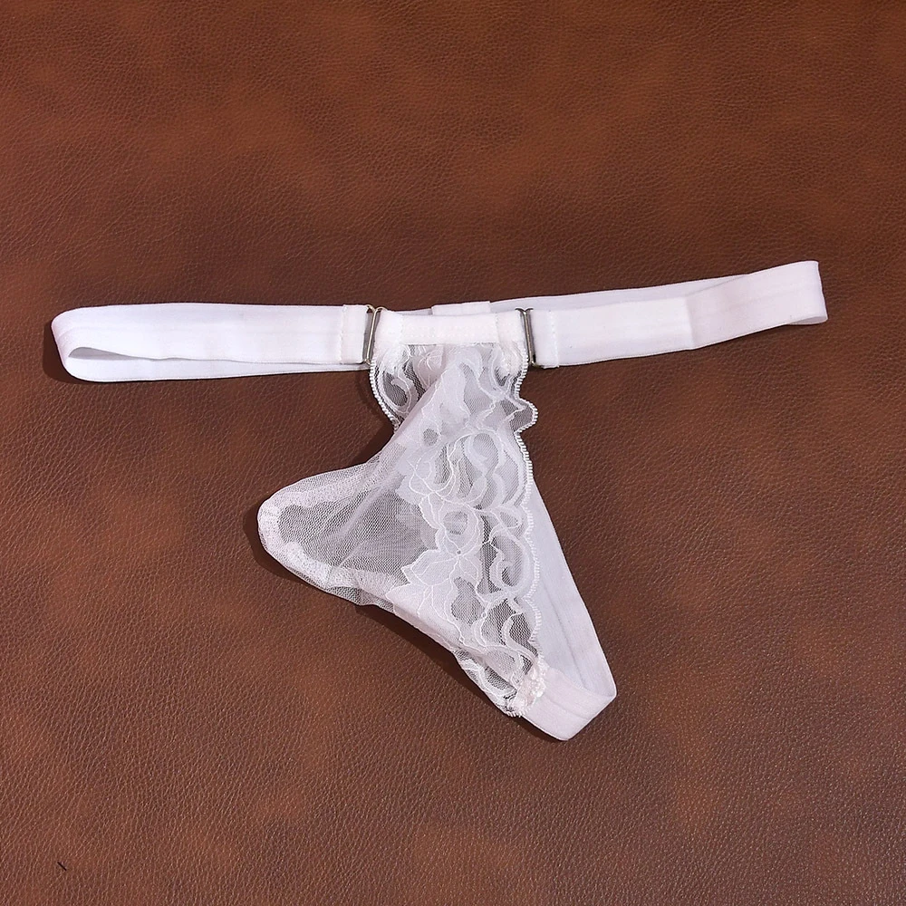 Sexy Sheer Lace G-string Men Sexy Underwear Open Butt T-back Thongs Sexy Transparent Panties Male Low Waist Erotic Lingerie
Sexy Sheer Lace G-string Men Sexy Underwear Open Butt T-back Thongs Sexy Transparent Panties Male Low Waist Erotic Lingerie
