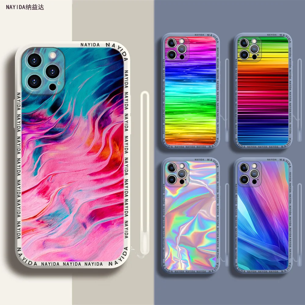 Soft Silicone Phone Case For iPhone 14 13 11 12 Mini Pro Max XS XR X Blue Lanyard Cover Colorful rainbow 
Soft Silicone Phone Case For iPhone 14 13 11 12 Mini Pro Max XS XR X Blue Lanyard Cover Colorful rainbow