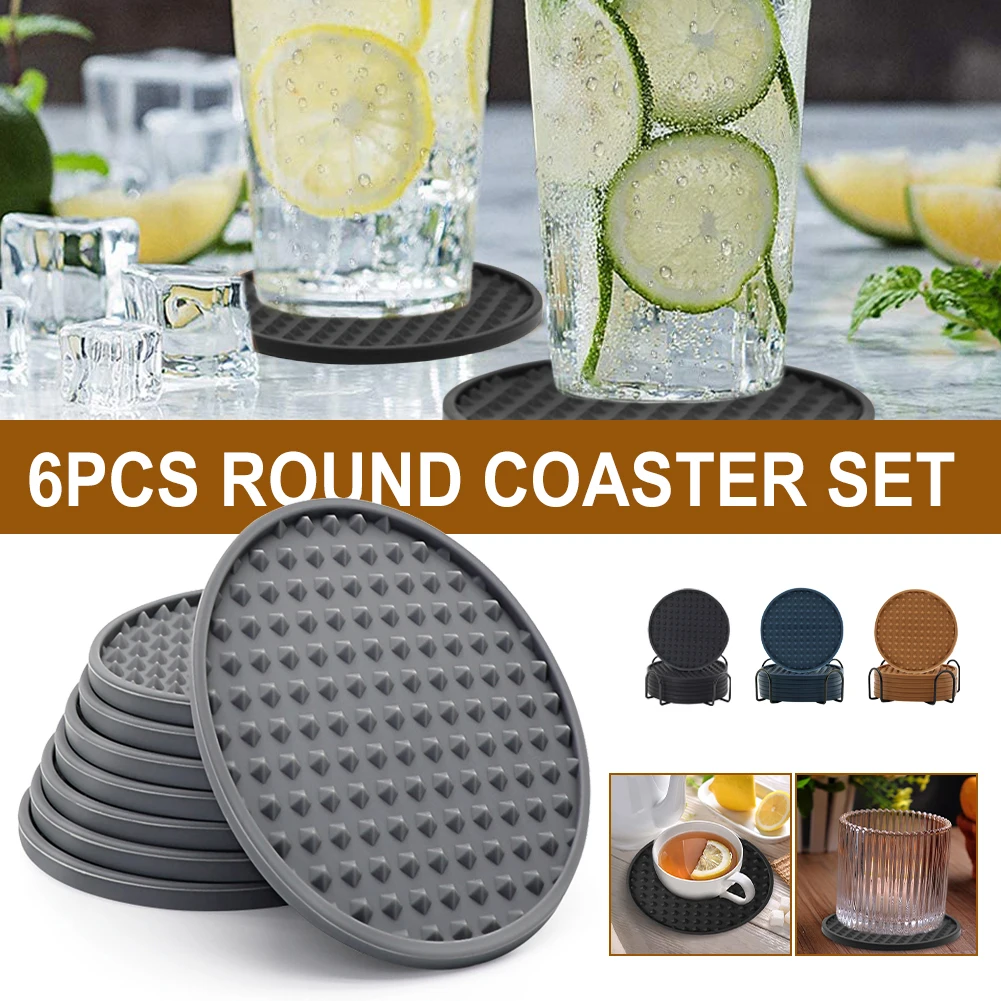6pcs Coasters Set Round Mats Beverage Placemat Coffee Cup Mug Glass Drink Mat Desktop Protector Pad Kitchen Table Accessories
6pcs Coasters Set Round Mats Beverage Placemat Coffee Cup Mug Glass Drink Mat Desktop Protector Pad Kitchen Table Accessories