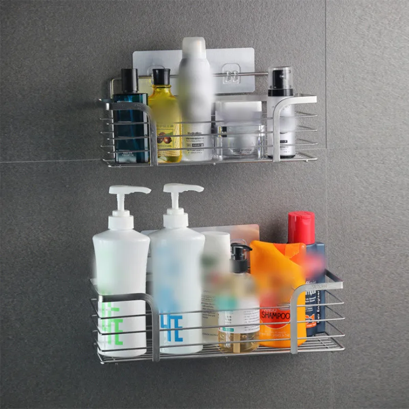 304 Stainless Steel Bathroom Storage Shelf Wall Mounted Soap Holder Pasteable Toilet Kitchen Storage Rack Bathroom Accessories
304 Stainless Steel Bathroom Storage Shelf Wall Mounted Soap Holder Pasteable Toilet Kitchen Storage Rack Bathroom Accessories