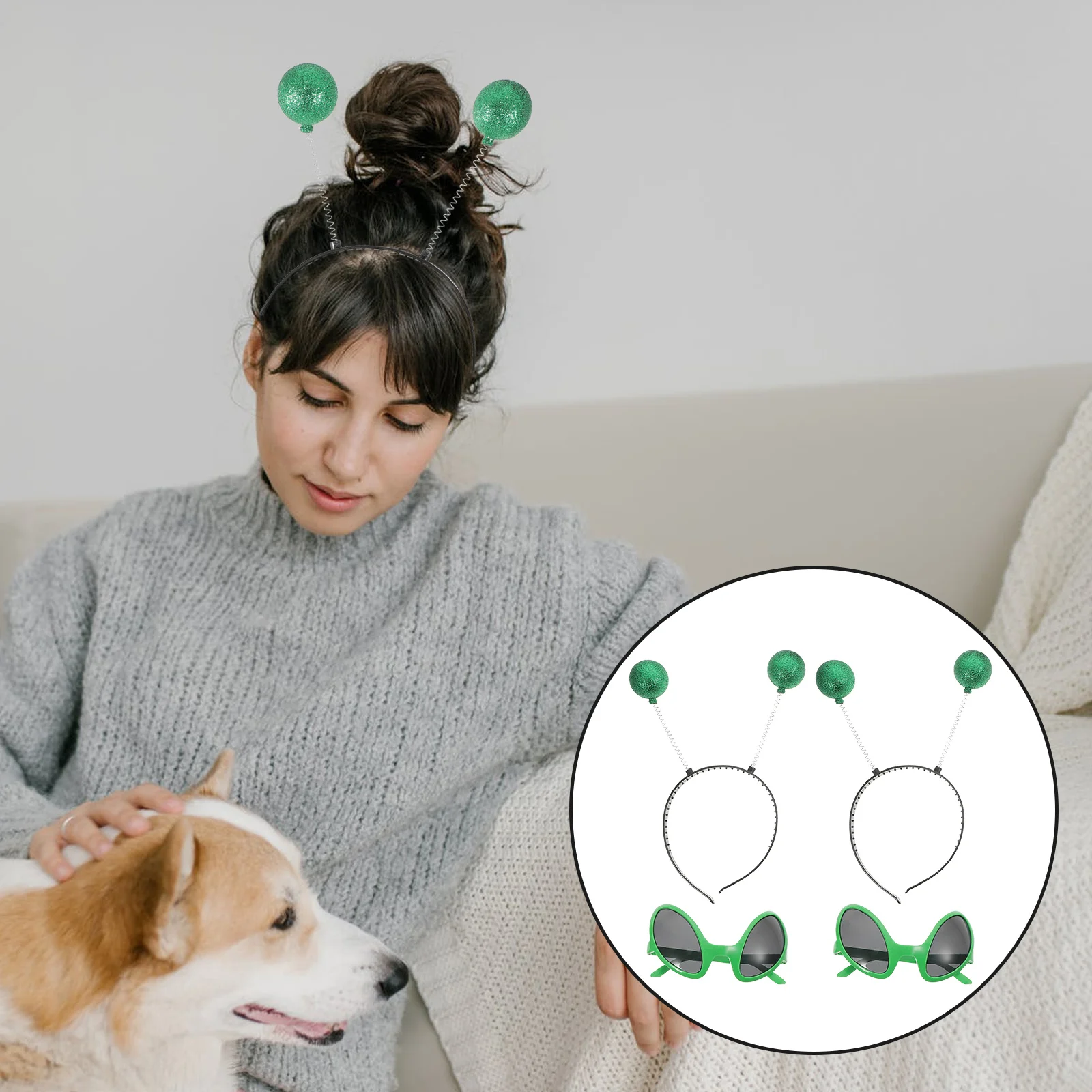 Alien Head Boppers Hair Headband Party Glasses Cosplay Accessories Sunglasses Costume Christmasfavors Eye Martian Green Hoop
Alien Head Boppers Hair Headband Party Glasses Cosplay Accessories Sunglasses Costume Christmasfavors Eye Martian Green Hoop