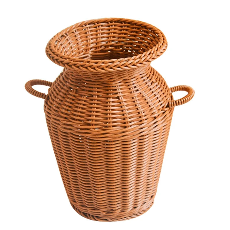 Imitation Rattan Woven Vase Art Vase Tabletop Decoration Plants Flower Pot Faddish Flower Rattan Crafts For Home Decor
Imitation Rattan Woven Vase Art Vase Tabletop Decoration Plants Flower Pot Faddish Flower Rattan Crafts For Home Decor