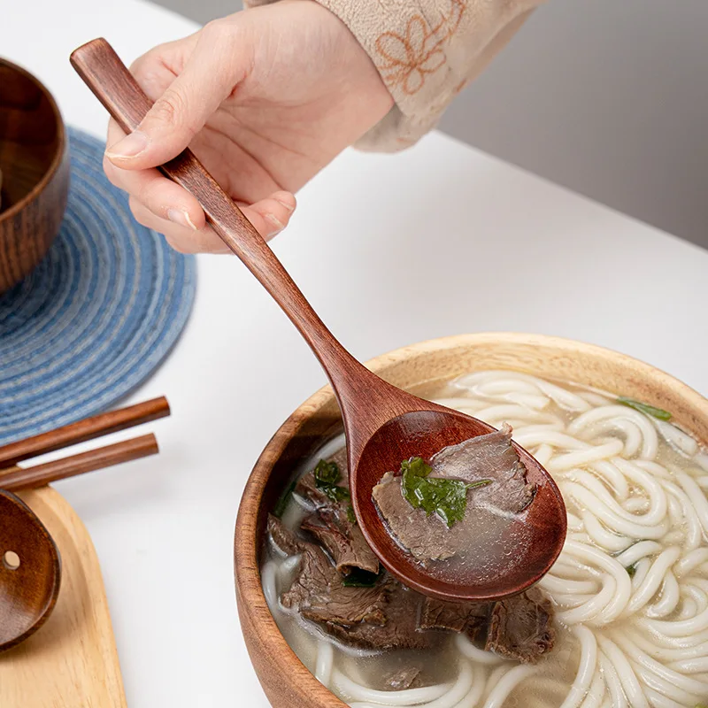 High Quality Natural Wooden Large Soup Spoon Ramen Noodles Chopsticks Porridge Meat Soup Scoop Kitchen Cutlery Set Accessories
High Quality Natural Wooden Large Soup Spoon Ramen Noodles Chopsticks Porridge Meat Soup Scoop Kitchen Cutlery Set Accessories