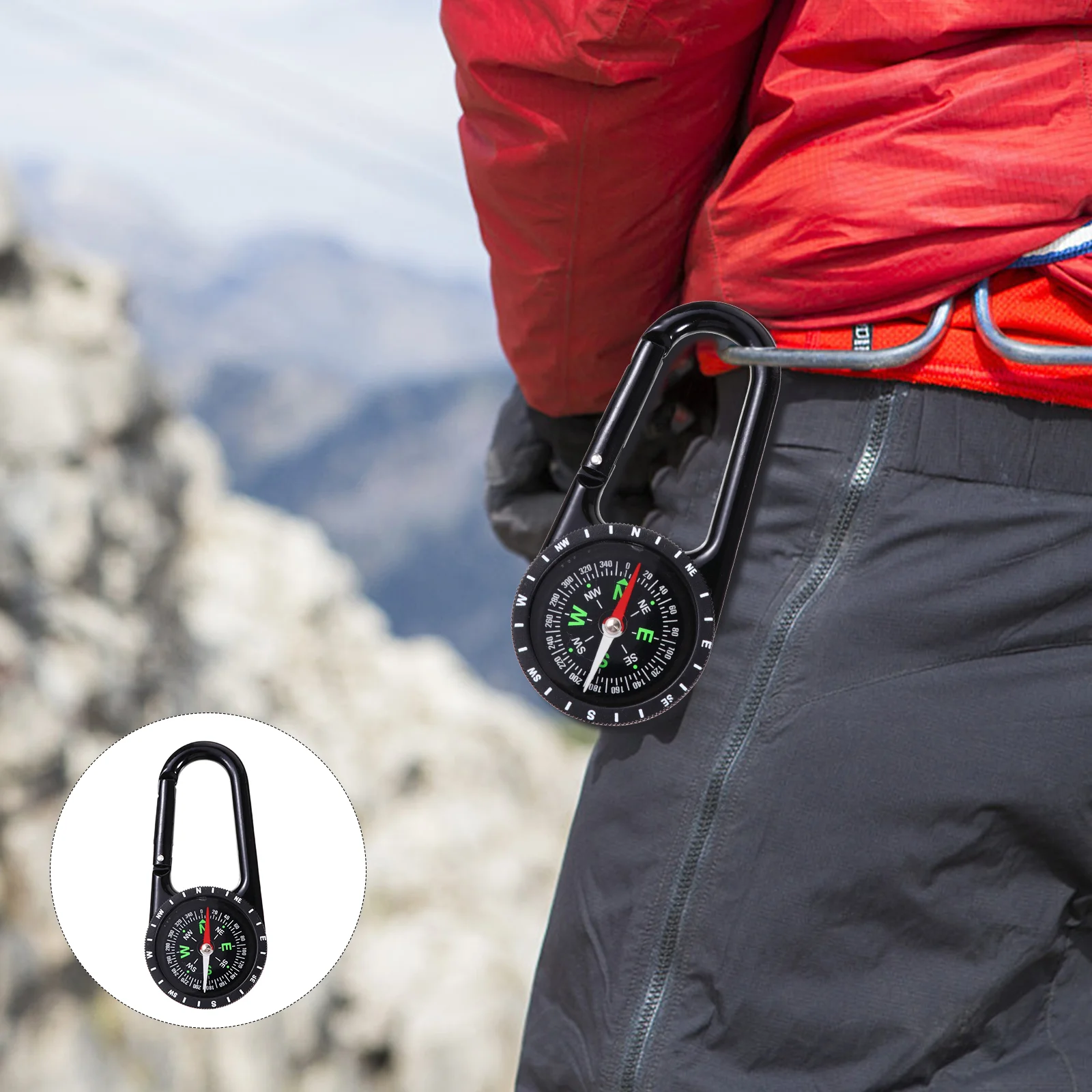 Hiking Carabiner Compass Compass Carabiner Clip Compass Keychain for Outdoor Hiking Camping Climbing ( Black )
Hiking Carabiner Compass Compass Carabiner Clip Compass Keychain for Outdoor Hiking Camping Climbing ( Black )