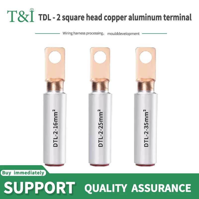 2/3/5 PCS DTL-16/25/35/50/70/95/120/150/185/240/400/500/500MM Square Head Copper Aluminum Cable Connector Terminal
2/3/5 PCS DTL-16/25/35/50/70/95/120/150/185/240/400/500/500MM Square Head Copper Aluminum Cable Connector Terminal