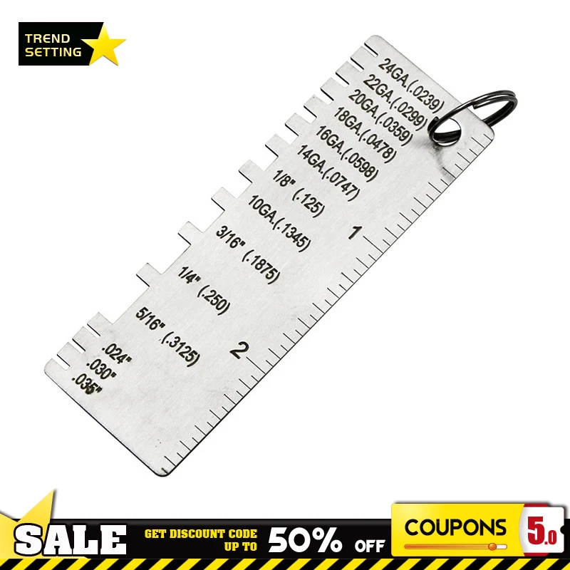 Stainless Steel Thickness Gauge Weld Inspection Ruler Welding Seam Gauge Caliper Metal Sheet Measuring Tool
Stainless Steel Thickness Gauge Weld Inspection Ruler Welding Seam Gauge Caliper Metal Sheet Measuring Tool