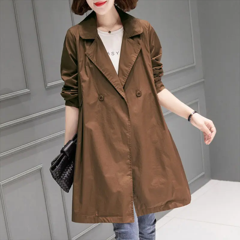 2023 Spring and Autumn Women's Trench Coat Medium and Long Loose Coat Simple Commute Khaki Thin Windbreaker Women's Clothing
2023 Spring and Autumn Women's Trench Coat Medium and Long Loose Coat Simple Commute Khaki Thin Windbreaker Women's Clothing