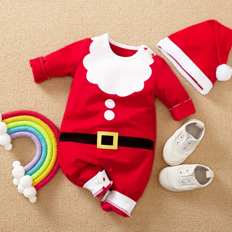 Toddler Boys Girls Rompers Kids Baby New year Costume Christmas Claus Red Jumpsuits Hats 2pcs Cotton Outfits For Newborn 0-24M
Toddler Boys Girls Rompers Kids Baby New year Costume Christmas Claus Red Jumpsuits Hats 2pcs Cotton Outfits For Newborn 0-24M