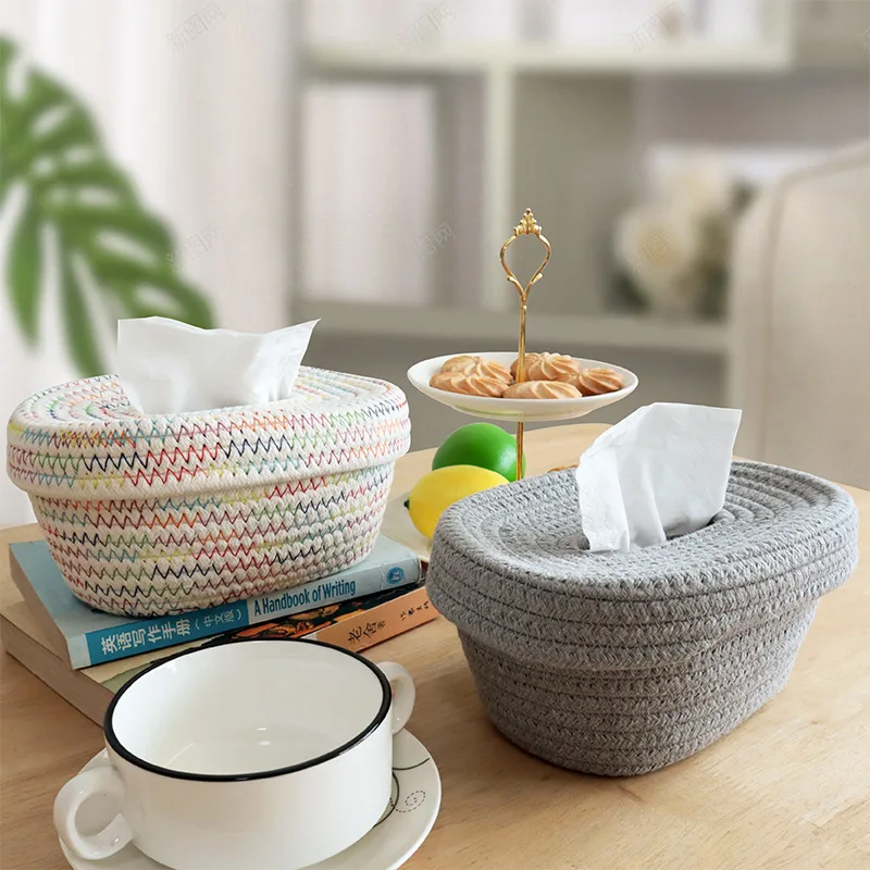 Simple Cotton Rope Woven Paper Towel Storage Box Creative Desktop Space Cover Storage Box Pumping Paper Box Hand-Washed
Simple Cotton Rope Woven Paper Towel Storage Box Creative Desktop Space Cover Storage Box Pumping Paper Box Hand-Washed